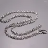 Ketten S925 Sterling Silber Halskette Damen Herren Luck Rolo Kabelkette Link 5mmW 20inch 24-25g