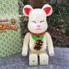 Nieuwe 400% Bearbrick Actie speelgoedcijfers Vinyl Doll Bearbricks 400% 28 cm Luminous Fortune Cat PVC Art Figuur Fashion Toys