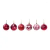 Decoración de fiestas 12 PPC Bola de Navidad en caja Glitter Baubles Balls Ornament Tree Xmas colgante de colgantes