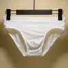 Underpants Bulge Big Penis Pouch Briefs Mens Underwear Enhance Sexy Seamless Ice Silk U Convex Panties Low Rise Thong