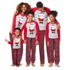 Kvinnors tvådelar Pants Family Matching Pyjamas Set Cartoon Santa Claus Plaid Sleepwear Nightwear Mother Daughter Christmas Pyjamas Outfits