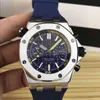 Wristwatches Classic Men Automatic Mechanical Sapphire Glass Back See Through Silver Black Rubber Stainless Steel Sport Watch