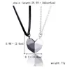 Chains 2Pcs/Lot Magnetic Couple Necklace Lovers Heart Pendant Distance Faceted Charm Women Valentine's Day Gift