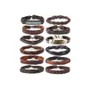 Männer Frau Kuhläden Armband DIY Perlen -Stränge Buchstaben Kreuzhip Hop -Kombination Anzug Armband 12styles/1Set