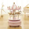 Figurines décoratives carrousel boîte à musique petite amie cadeau d'anniversaire dessin animé créatif jouets pour enfants maison artisanat bijoux cadeaux personnalisés