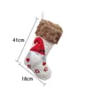 UPS Christmas Stocking Candy Socks Calzini regalo lavorati a maglia Decorazione natalizia Babbo Natale Calze Rudolph 3 stili