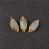 Pendentif Colliers 2pcs / lot Pierre naturelle à facettes Labradorite Améthystes Connecteur de gemme pour la fabrication de bijoux Bracelet Collier