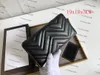 Portefeuilles SOHO noirs d'origine en cuir véritable portefeuille à glissière porte-cartes sac à main pliant poche classique livré avec boîte de haute qualité