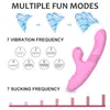 Kosmetyki 7 tryby wibrator miękki silikon teleskopowy obrotowy dildo ogrzewanie pochwy łechtaczki stymulują dorosłe seksowne zabawki dla kobiet
