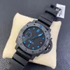 VS Factory 14 Style Diving Watches Mechanical Movement 42 Mm Carbon Fiber Casing Natural Rubber Watchband Sapphire Crystal Glass Super