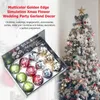 Decoración de fiestas 12pcs bolas de árbol de navidad colmeninos coloridos naves de Navidad
