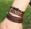 Männer Frau Rindsleder Armband DIY Perlen Stränge Unendlichkeit Hip Hop Kombination Anzug Armband 12styles/1set