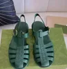klassiska män skor svart grön platt sandal mens platt botten glider klassiker designers sko ny stil sommar gladiator slitage sandaler storlek 36-45