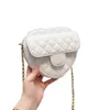 CC Bag Cosmetic Bags & Cases 2022 Classic Mini Heart Style Quilted Vanity Ghw Chain Crossbody Shoulder Purse Case Outdoor Sacoche Pink White