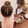 Fermagli per capelli Barrettes 2022 Nuova perla della Corea del Sud Nappa con strass Forcina per capelli Coda di cavallo alta femminile Copricapo per capelli Accessori Grab Clip