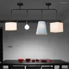 Lampes suspendues lustre couvert de tissu nordique créatif salle à manger chambre salon café snack gâteau bar à thé personnalisé