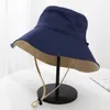 Berretti Cappello da sole in rete a tesa larga con cordino traspirante Ampio estivo da trekking all'aperto da spiaggia Secchio da donna Pesca Panama Bob