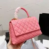 CC Bag Shopping Bags Classic Coco Tote Designer Mini Top Caviar Calf Leather Quilted Plaid Chain Handle Single Flap Selzburg Luxury Crossbod