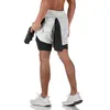 Running Shorts Men Sport Camo 2 i 1 dubbeldäck snabb torr gym fitness jogging träning kläder sport korta byxor