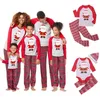 Women's Two Piece Pants Family Matching Pyjamas Set Cartoon Santa Claus Plaid Sleepwear Nightwear Mother Daughter Christmas Pajamas Outfits