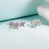 فريق ديزي زهرة عشيق الأقراط الجنيه الفضي الفضة جميلة مجوهرات الزفاف لباندورا CZ Diamond Girlfriend Gift مع الصندوق الأصلي