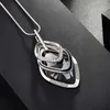 Collana lunga da donna Moda geometrica Perla Dichiarazione Ciondolo Gioielli Maglione Catena Collier Femme Collare Accessori