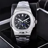 17 Styles PP luxury Watch Silver case Blue dial Na-utilus 40mm Men AAA Automatic Mechanical watches 5711 Clock Stainless Steel Cal2193