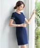 Party Dresses Fashion OL Styles Summer Short Sleeve Professional For Women Business Work Wear Mini Dress Uniforms Vestodis