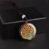 Pendentif Colliers En Gros 6 pcs/lot Arrivée Orgone Énergie Collier Résine Pierre Naturelle Générateur Chakra Protection Pendule