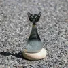 Decorative Objects Figurines Creative Weather Forecast Bottle Predictor Egyptian Cat Glass Storm Bottle Home Living Room Desktop Decoration Gift T220902