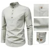 Men's Polos Quick Dry Stylish Stand Collar Autumn Shirt Slim Buttons For Interview