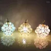 Anhänger Lampen Moderne Blume Lampenschirm Lichter Nordic Messing Lampe Esszimmer Korridor Hängen Wohnkultur Leuchten
