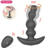 Itens de Beleza Massageador de Próstata de 360 Graus Vibrador Anal Rotativo de Silicone Masculino Butt Plug Anus Brinquedo Sensual Vibratório para Homens Estimulação do Ponto G