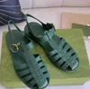 klassiska män skor svart grön platt sandal mens platt botten glider klassiker designers sko ny stil sommar gladiator slitage sandaler storlek 36-45