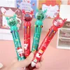 Kerstmis 10-kleuren balpen Student Student Press-type kleur Santa Claus Presses Pen 0,5 mm schoolstationer GC1563