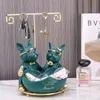 Decorative Figurines French Bulldog Home Living Room Decoration Dog Statue Desk Decoration Decorative Metal Holder Shelf Animal Figurines Table Decor