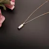 Pendant Necklaces Titanium Steel Gold-plated Color Retention Micro Drill Honey Language Screw Driver Design