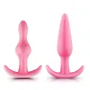 Juguete sexual masajeador juguete sexual Anal para mujer 4 unids/set juguetes de silicona suave para el ano tapones para los glúteos masturbador para mujeres