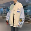 Męskie kurtki męskie mundur baseballowy dla mężczyzn Koreański trend High Street Hip-Hop Etykietowanie kolorów Dopasowanie fajnej kurtki Kobiety wiosenna jesień