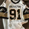 American College Football Wear Football Custom CFL Hamilton Tiger-Cats Football Jersey 11 Kameron Kelly 24 Desmond Lawrence 25 Jumal Rolle 1 Frankie Williams 40