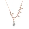 Pendentif Colliers Zhouyang Crystal Collier de mariage pour femmes Top Qualité Zyn135 Élégant Rose Gold Couleur Bijoux Autrichien