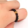 4mm Perlen Ring Persönlichkeit Stein Mit Seitlichen Steinen Temperament Mode Schmuck Finger Ringe Frauen Süße Koreanische Retro Mädchen Einfache natürliche Stein