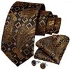 Bow Ties Wedding Men Tie Gold Black Paisley Projektant mody dla firmy DIBANG DIBANG CHREOM KRAVAT SJT-7298