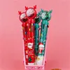 Kerstmis 10-kleuren balpen Student Student Press-type kleur Santa Claus Presses Pen 0,5 mm schoolstationer GC1563