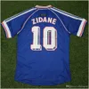 College Wearretro 1998 축구 유니폼 10# Zidane 12# Henry Ribery Maillot de Foot 98 유니폼 축구 1996 2000 2002 2004 2006 Hommes 셔츠