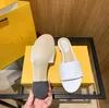 Toppkvalitet läder toffel lyx klassisk sandbeach sandaler sommar kvinnor fritid tofflor designer märke platt botten sandal mode lady med original låda