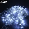 سلاسل ICOCO 3x3Meter/6x3meter في الهواء الطلق/المنزلي GARLAND LED String Curtain Light for Year/Christmas/Party/Wedding