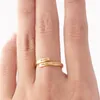 Персонализированные гравированные двойные кольца для пары на заказ дата