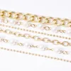 Belts Women's Artificial Pearl Metal Waist Chain Luxury Banquet Dress Chains Gold Color Multi-layer Decorative