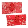 Gift Wrap 2 Pcs Pocket Wallet 2023 Animal Hong Bao Vintage Hongbao Year Red Purses Traditional Tie Envelope